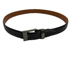 Italian‎ Leather Belt Handcrafted in America Mens 34 Black Dress Belt
